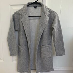 Forever21 Kids 7/8 Heather Gray Soft Shelled Open Blazer